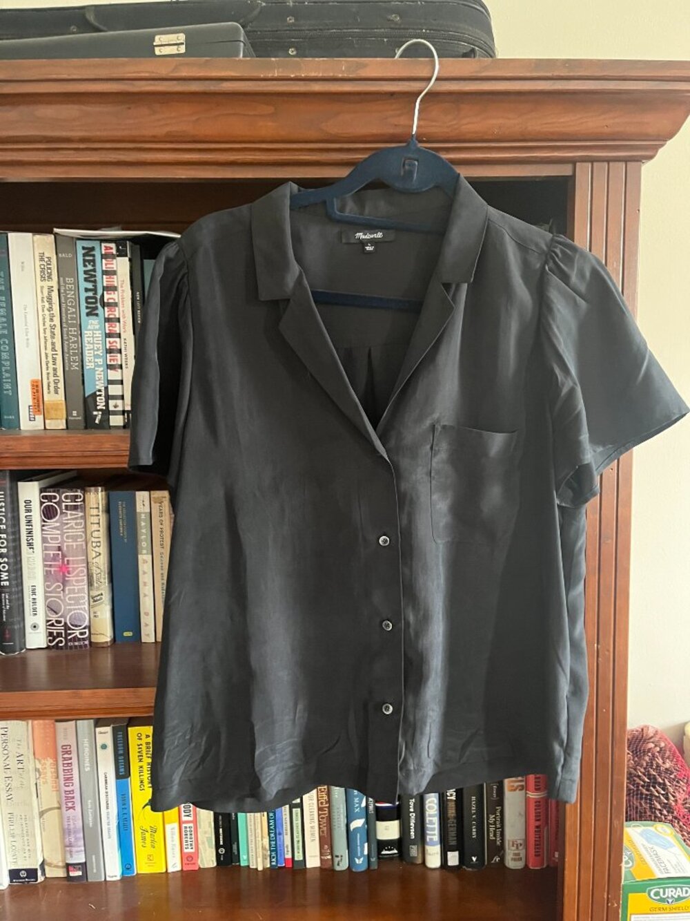 Madewell Black Silk Blouse